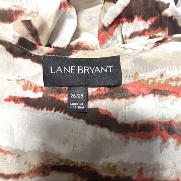 Lane Bryant Women’s Plus Size 26/28 Animal Print Sheer Tunic Top‎ Striped Flowy - Picture 6 of 9